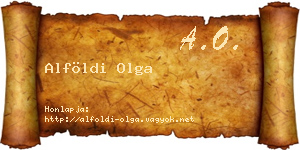 Alföldi Olga névjegykártya